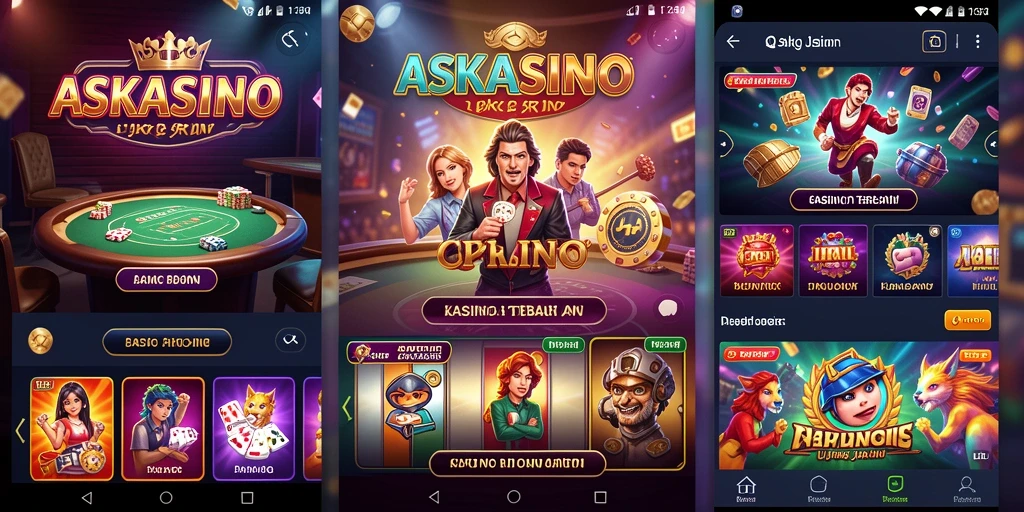 Screenshot gameplay ASKASINO menampilkan grafik kasino yang memukau.