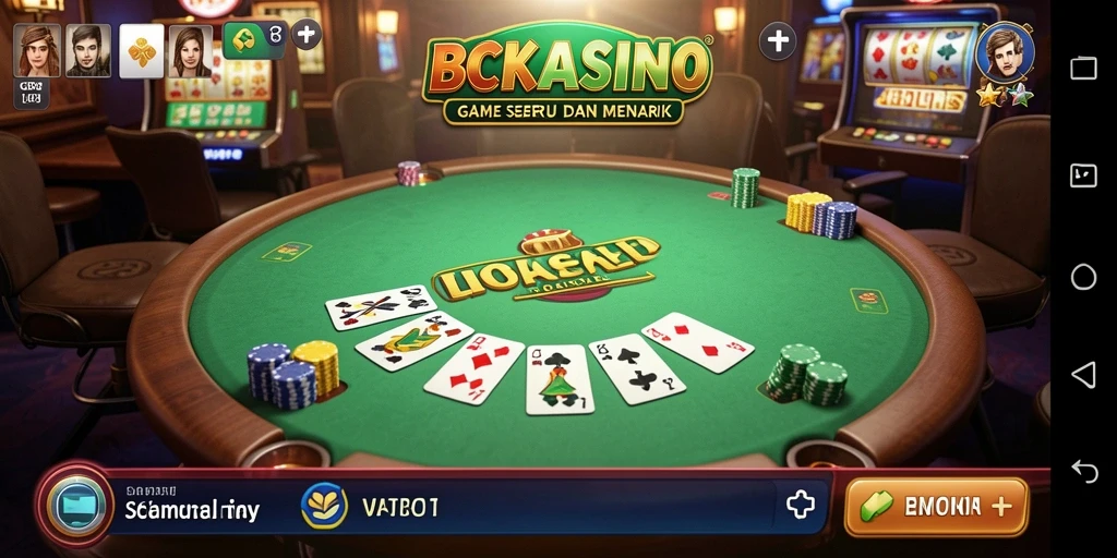 Tampilan gameplay Gaple yang seru dan interaktif dari BCKASINO.