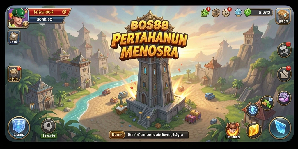 Screenshot gameplay BOS88 menampilkan aksi seru Tower Defense.