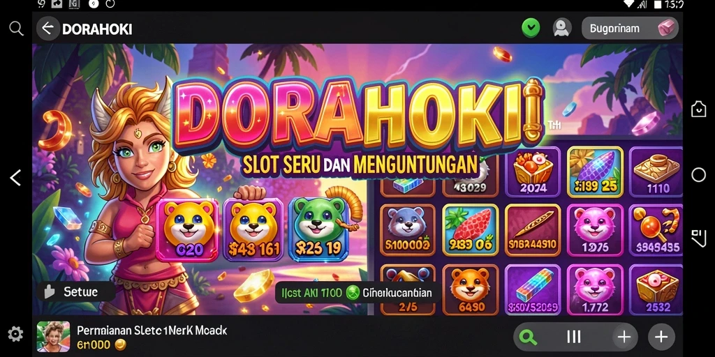 Gameplay DORAHOKI yang seru dan menegangkan saat bermain Slot.