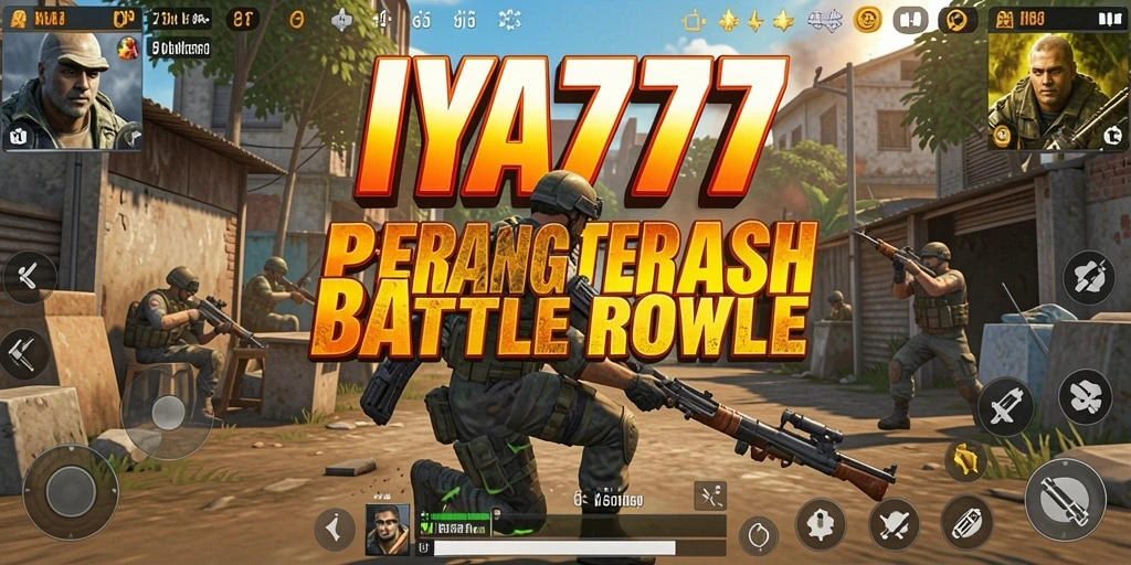Screenshot gameplay IYA777 menampilkan aksi Battle Royale yang mendebarkan.