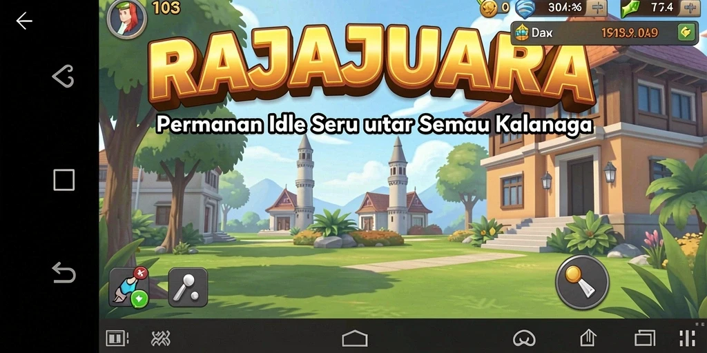 Tampilan gameplay seru dan karakter lucu dari RAJAJUARA.