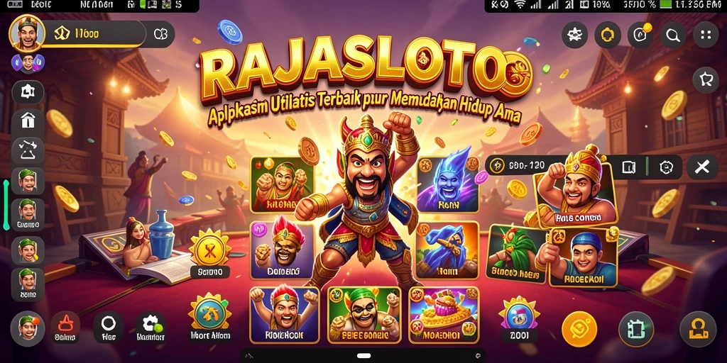 Tampilan antarmuka pengguna RAJASLOTO yang sederhana dan intuitif.
